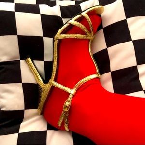 Strappy Gold Heels